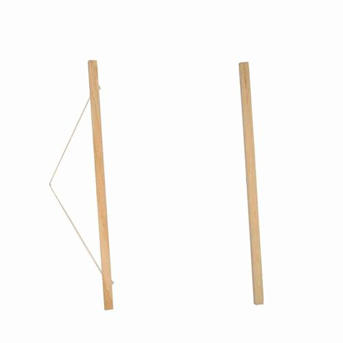 ZAWELIYO Appendiabiti per Poster Moderno con Segatura Magnetica, Display Creativo per Decorazioni per L'home Office, Regalo in Legno Naturale, 4 Strisce (50 cm)
