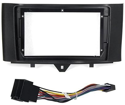 Dashboard Fitting Panel Cable Kit 2 Din Radio Frame Fascia Adapter För Smart För Fortwo W451 2011-2015 Instrumentbräda