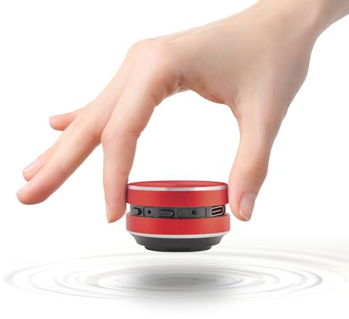 BLIAZAY Bluetooth Speaker Speakers Wireless Bluetooth Portable Speaker With Suction Cup, Hands-Free Calling, Small But Loud, Bone Conduction Speaker For Car, Bike, Outdoors, Shower (Red)