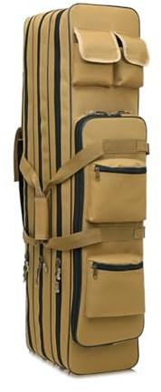 TentHome Angeltaschen Rutentaschen 3 Kammern Rutenfutteral Angelkoffer Angelrutentasche 3 Fächer Rollen Fishing Rod Tasche 100cm Khaki
