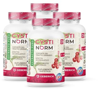 (4 Pacchi) Capsule CYSTINORM | Salute delle vie urinarie | D-Mannosio 720 mg + Estratto di mirtillo rosso 300 mg | Salute della vescica | Con corbezzolo e bioflavonoidi | Integratore Alimentare