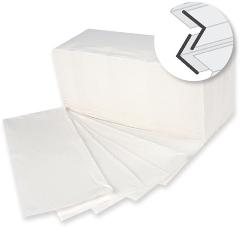 2700 Stück Hygoclean Papierhandtücher, 2-lagig | 100% Zellulose, V/ZZ-Falzung, weiß, L: 23cm, B: 21cm, Papierhandtücher, Einmalhandtücher, Falthandtücher