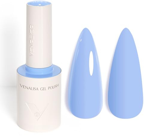 VENALISA UV Negellack Natur Blau Gellack UV Gel Nail Polish Klassischer und All MatchStil für Valentinstag Hochzeit Dating Weihnachtswochenende 10ml