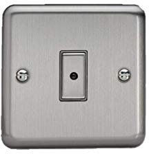 Varilight Single V-Pro Multi-Point LED Dimmer 1 x 0-100W - Value Matt Chrome With Brushed Steel Button
