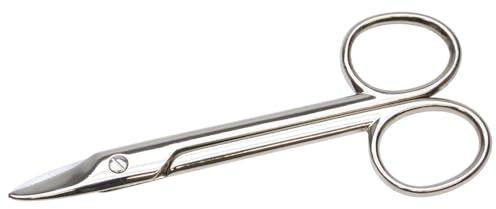 Dönges Spezial-Blechschere (Blechschere Handblechschere Metallhandschere Blechhandschere Universalschere) Länge: 110 mm, vernickelte Oberfläche, schneidet Stahlblech und Draht bis 0,4 mm