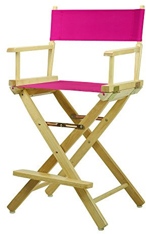 Casual Home 220-00/021-30 Director Chair 24 - Counter Height Natural Frame/Magenta Canvas