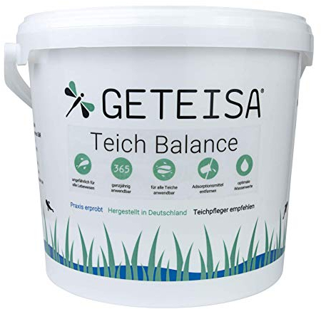 GETEISA Teichbalance 10 Kg - Biologischer Fadenalgenreiniger für Teiche, Natürliche Algenkontrolle, Stabilisiert Wasserqualität, Umweltfreundlich, Sicher für Tiere, Ganzjährige Anwendung