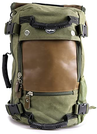 Motorrad Rucksack/Hecktasche Canvas Craftride Vintage VG6 28 Liter grün