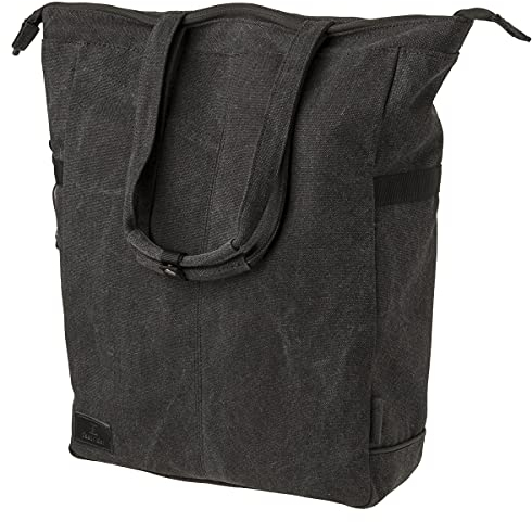 FAST RIDER Celo Fahrradtasche für Gepäckträger, 23L Seitentasche Fahrrad, 100% Kanevas Gepäckträgertasche, Wasserabweisend, Reflektierend, Einfache Montage - Grau