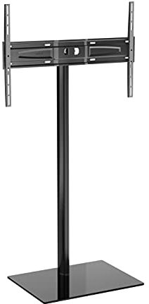 Meliconi STAND 600 FLOOR | Supporto TV da terra con resistente colonna in alluminio, per orientare la TV sia in orizzontale che in verticale, da 50 a 82 pollici, VESA 200-300-400-600 Made in Italy