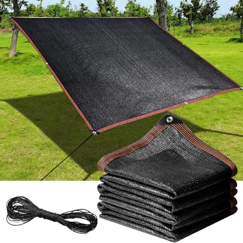 2x3M Rete Ombreggiante,Rete ombreggiante con occhielli,Telo Ombreggiante Occhiellato,Rete Ombreggiante Nero,Resistente ai Raggi UV,per giardino,pergola,piante da patio,serra,pollaio