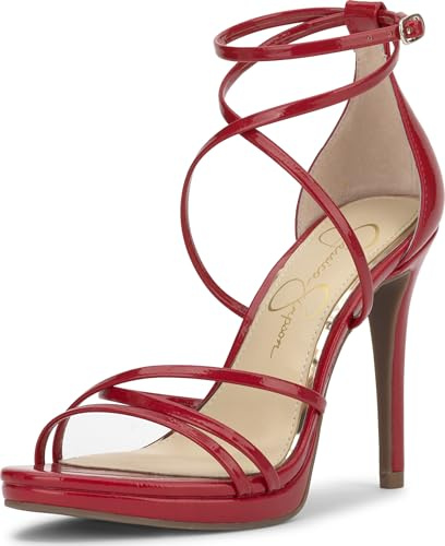 Jessica Simpson Women's Jaeya Strappy Dress Sandal, Red Muse, 10