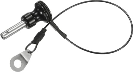 M METERXITY Spilla Bloccaggio Sfera, 1/4 [6mm] Dia., Lunghezza Utilizzo 19/32 [15mm] Pin Rilascio Rapido Pulsante Cavo Lanyard per Aviazione [Acciaio Inossidabile 304]