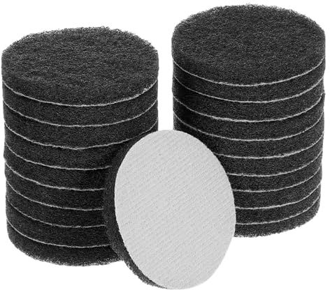 sourcing map 20 Stück 7,6 cm Nylon-Reifen, Scheuerschwämme, Körnung 800, Schleifschwämme, Reifen und Schlaufe, Oberflächenbehandlung, Bohrer, Scheuerscheibe, Grau