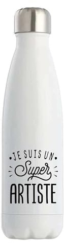 Otshirt Bouteille Isotherme Super Artiste | Gourde | Idée Cadeau Petit Ami Copain Collègue Père Noël Anniversaire Fête des Pères