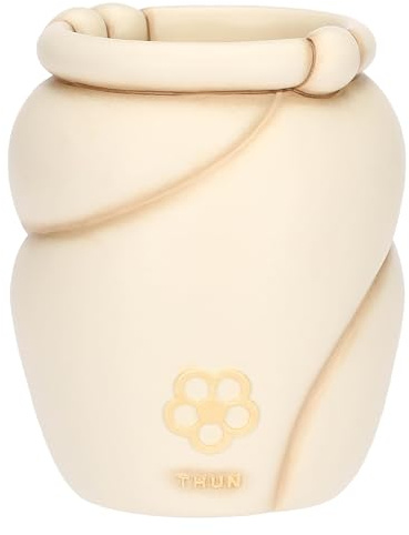 THUN - Vaso Twist, piccolo - ceramica - Collezione Giardino di primavera - 12.3 x 12.3 x 14.9 cm