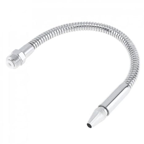 Tubo de refrigeración flexible de metal, Tubo flexible de refrigeración por agua y aceite de metal de 1/2 pulgada y 390 mm con boquilla de cabeza redonda for máquina CNC, fresadora y torno.