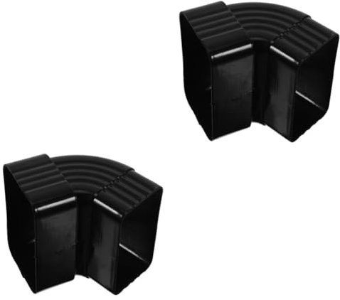EXCEART 2 Stück Wellbogen Aluminium Fallrohr Winkeladapter 65 Grad Fallrohr Winkelrohr Dachrinne Regen Winkelverbinder Rohrbögen Fallrohr Winkelverbinder Fitting Legierung Schwarz