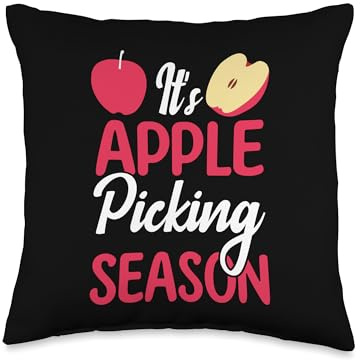 It's Apple Picking Season Apple Picker Apple Harvesting Throw Pillow