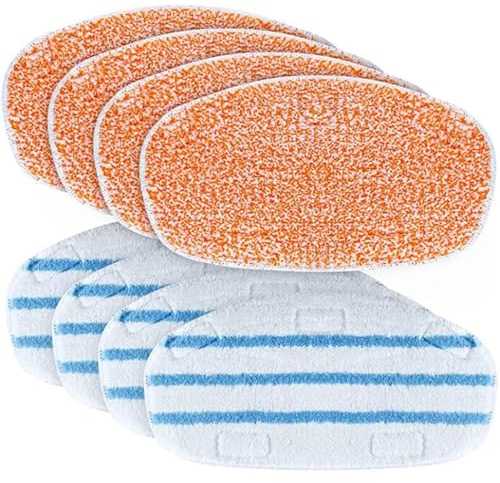 XYWOPO Paquet de 8 tampons rechange en microfibre for PurSteam, for nettoyeur SteamMop 10 1, accessoires Robot balayage, pièces Tampon pour robot serpillière