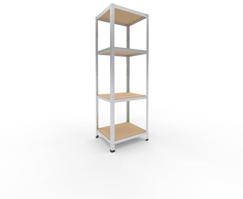 shelfplaza Home 180x60x50cm Schwerlastregal verzinkt mit 4 Böden x 175kg | Kellerregal · Lagerregal · Metallregal · Regale für Kellerraum · Steckregal · Abstellraum Regal
