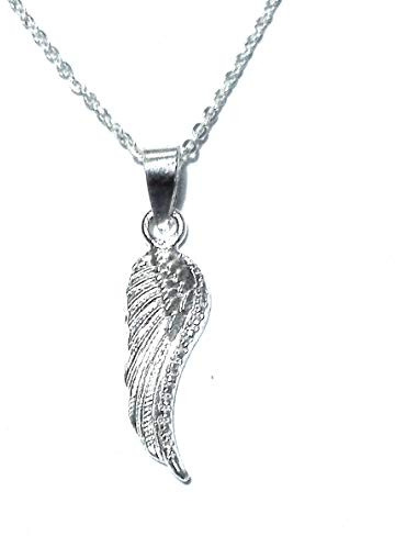 Collier Aile d'Ange en Argent Massif 925, avec Chaîne 45 cm et Écrin