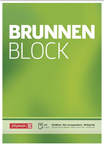 Brunnen 1052726 Briefblock / Schreibblock / Der Brunnen Block (A4, blanko, 50 Blatt, 70 g/m²)