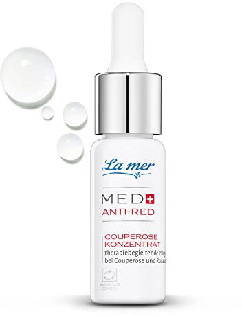 La mer MED+ Anti-Red Konzentrat - Intensivpflege bei geröteter Haut - Für empfindliche zu Couperose neigender Haut - Mildert Irritationen und Rötungen - Vegan -15 ml