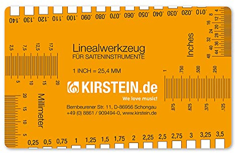 Outil Règle Kirstein Pour Instruments À Cordes (adapté aux instruments à cordes comme guitare, basse, ukulélé, banjo, etc., format petit et compact)