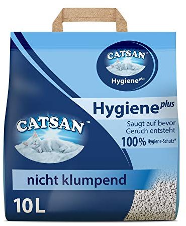 Catsan Hygiene Plus – Katzenstreu aus natürlichen Rohstoffen – Bindet zuverlässig Gerüche und Feuchtigkeit