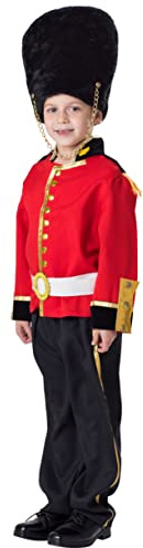 Dress Up America Ensemble de costumes de garde royale de luxe pour enfants, Rouge/Noir