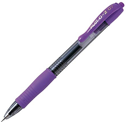 Pilot G207 - Penna a sfera con inchiostro gel, punta da 0,7 mm Einzelbett violett