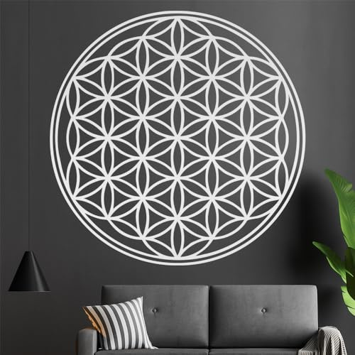 Kiwistar - Kiwistar - Wandtattoo Wohnzimmer Blume des Lebens - Wandaufkleber Wall Sticker - Dekoration, Küche, Bad, Schlafzimmer, Badezimmer