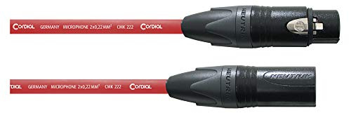 CORDIAL Kabel micro XLR 10 m rot Kabel MICROPHONE Select symmetrisch Standard