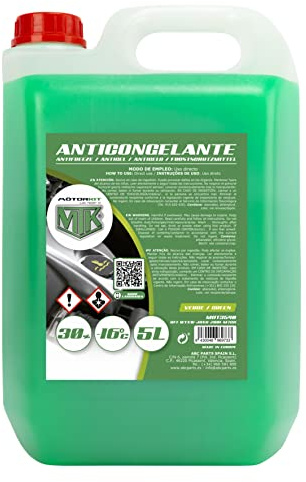 MOTORKIT Garrafas anticongelante, Rosa Invierno 10% / -4°C, 4 UDS / 20L2, 5 L( Paquete de 1)