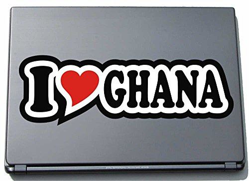 I Love Heart Decal Sticker Laptop skin 210 mm I LOVE GHANA