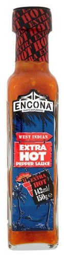 Encona West Indian Extra Hot Pepper Sauce 6x142ml