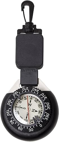 TRIDENT Large Glow in The Dark Retractor Dive Compass with Slate