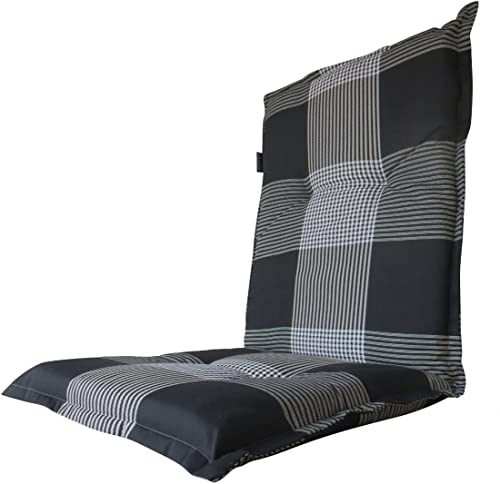 Madison 8 cm Luxus Niederlehner Auflage C 184 grau kariert