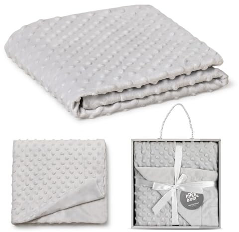 Interbaby - Manta Bebe Recien Nacido | Mantita Bebe 100% Poliéster, Terciopelo, Suave, Cómoda, Cálida | Manta Meses Bebe 80x110cm, Unisex, para Cunas, Carritos | Gris