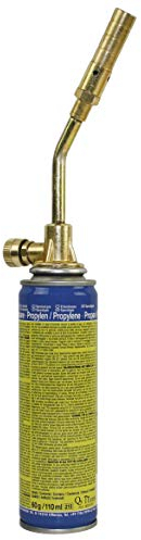 CFH Feinlötbrenner FB 131 - Präziser Gas Lötbrenner inkl. Spezial-Gas SG 105, ca. 0,80 kW Leistung und ca. 690 °C Arbeitstemperatur, Ø 14 mm Feinlöt Brenner, mit Sicherheitsständer und Feinregulierung