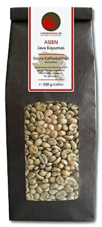 Café vert Arabica Java Kayumas (grains de café vert brut 500g) - Certifié GMP