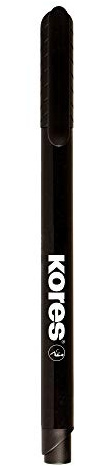 Kores - K-Marker Fine M: Schwarze Permanent Marker Stifte, dünne Faserspitze mit wasserfester und geruchsfreier Tinte, für alle Oberflächen, 12 Stk Packung