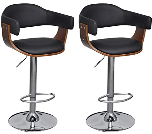 vidaXL 2x Barstuhl Kunstleder Küchenstuhl Barhocker Küchenhocker Tresenhocker