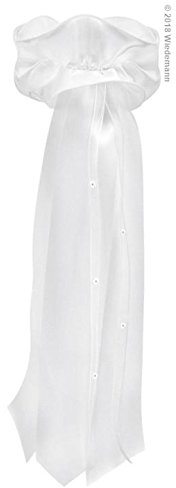 Unbekannt Schleife für Kerzen aus Satin Creme aus Satin für Taufkerze, Kommunionkerze, Kommunionskerze