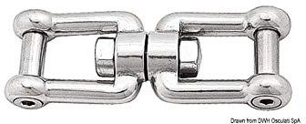 OSCULATI Girella Inox grillo/grillo con Perno a Filo 6 mm