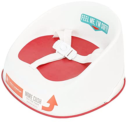 Prince Lionheart Squish Booster Seat, Fuchsia, 3-Point Harness and Dual-Strap System, Easy to Wipe Clean, and Lightweight