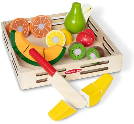 Melissa & Doug Wooden Cutting Fruit, Pretend Play, Play Food, Age 3+, Multicolor, 30 x 28 x 5 cm