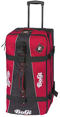 BoGi Bag Unisex – Erwachsene Reistrolley 110 Liter-Rot/Schwarz Reisetasche, 85 cm