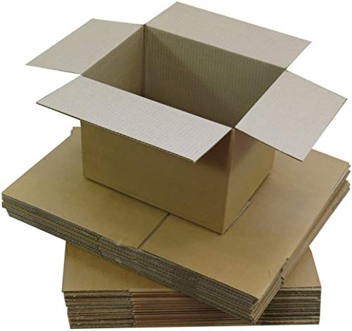 K-One 12X 9X 4'' Quality Single Wall Postal MAILING Cardboard Boxes (10)